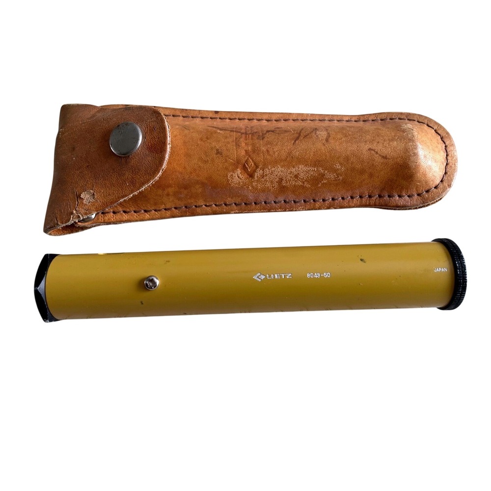 Lietz 8048-50 Surveying Hand Level with Leather Case Vintage Japan‎